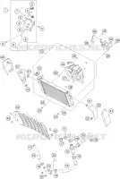 CIRCUIT DE REFROIDISSEMENT pour KTM 390 DUKE WHITE ABS de 2016