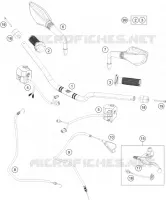 GUIDON / COMMANDES pour KTM 390 DUKE WHITE ABS de 2015