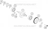 ARBRE D'EQUILIBRAGE pour KTM 390 DUKE BLACK ABS de 2015