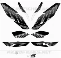 AUTOCOLLANTS pour KTM 390 DUKE BLACK ABS de 2015