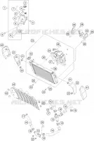 CIRCUIT DE REFROIDISSEMENT pour KTM 390 DUKE BLACK ABS de 2015