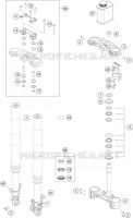 FOURCHE / T DE FOURCHE pour KTM 390 DUKE BLACK ABS de 2015