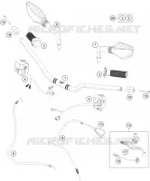 GUIDON / COMMANDES pour KTM 390 DUKE BLACK ABS de 2015