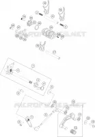 MECANISME DE SELECTION DE VITESSES pour KTM 390 DUKE BLACK ABS de 2015