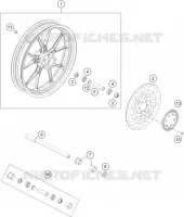 ROUE AVANT pour KTM 390 DUKE BLACK ABS de 2015