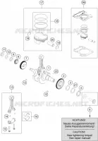 VILEBREQUIN / PISTON pour KTM 390 DUKE BLACK ABS de 2015