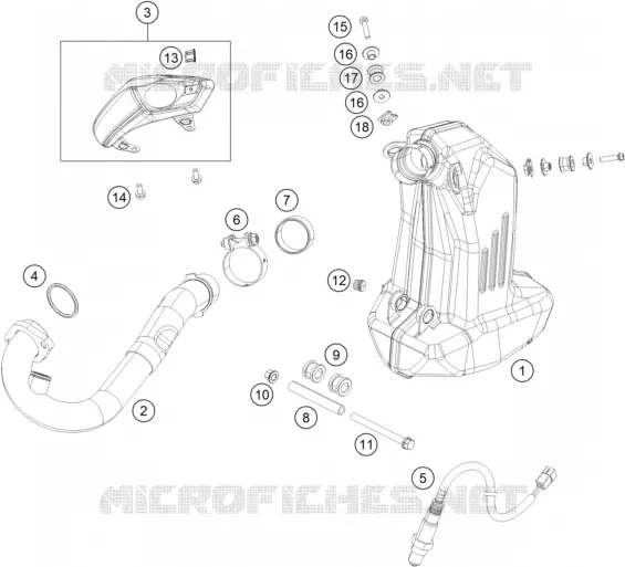 ECHAPPEMENT KTM MOTO 390 2015 DUKE  390 DUKE BLACK ABS