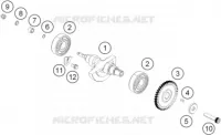 ARBRE D'EQUILIBRAGE pour KTM 390 DUKE BLACK ABS de 2015
