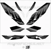 AUTOCOLLANTS pour KTM 390 DUKE BLACK ABS de 2015