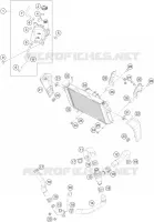CIRCUIT DE REFROIDISSEMENT pour KTM 390 DUKE BLACK ABS de 2015