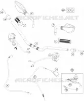 GUIDON / COMMANDES pour KTM 390 DUKE BLACK ABS de 2015