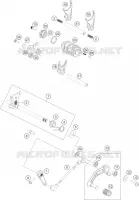 MECANISME DE SELECTION DE VITESSES pour KTM 390 DUKE BLACK ABS de 2015
