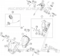 PHARE / FEU ARRIERE pour KTM 390 DUKE BLACK ABS de 2015