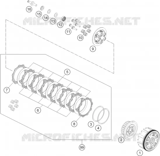 EMBRAYAGE KTM MOTO 390 2014 DUKE  390 DUKE BLACK ABS