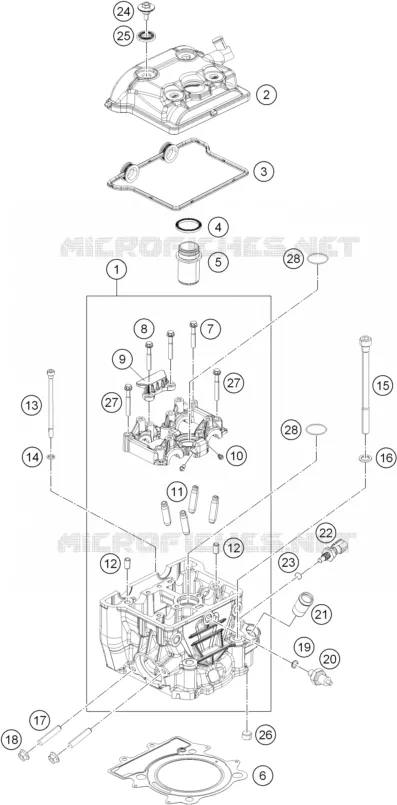 CULASSE KTM MOTO 390 2014 DUKE  390 DUKE BLACK ABS