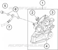 ETRIER DE FREIN AR KTM MOTO 250 2017 DUKE  250 DUKE ORANGE NON ABS