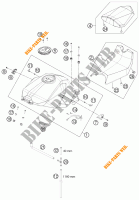 RESERVOIR / SELLE pour KTM 1190 RC8 R WHITE de 2014