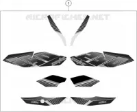 AUTOCOLLANTS pour KTM 250 DUKE BLACK ABS de 2016