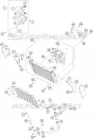 CIRCUIT DE REFROIDISSEMENT pour KTM 250 DUKE BLACK ABS de 2016