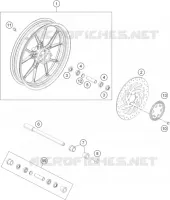ROUE AVANT pour KTM 250 DUKE BLACK ABS de 2016