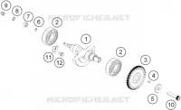 ARBRE D'EQUILIBRAGE pour KTM 250 DUKE BLACK ABS de 2015