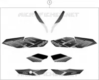 AUTOCOLLANTS pour KTM 250 DUKE BLACK ABS de 2015
