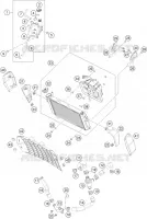 CIRCUIT DE REFROIDISSEMENT pour KTM 250 DUKE BLACK ABS de 2015