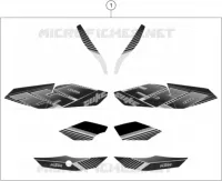 AUTOCOLLANTS pour KTM 250 DUKE BLACK ABS de 2015
