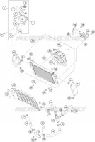 CIRCUIT DE REFROIDISSEMENT pour KTM 250 DUKE BLACK ABS de 2015
