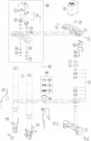 FOURCHE / T DE FOURCHE pour KTM 250 DUKE BLACK ABS de 2015