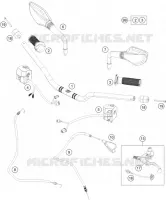 GUIDON / COMMANDES pour KTM 250 DUKE BLACK ABS de 2015