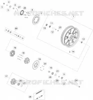ROUE ARRIERE pour KTM 250 DUKE BLACK ABS de 2015