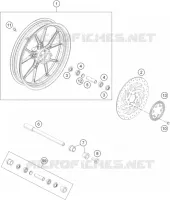 ROUE AVANT pour KTM 250 DUKE BLACK ABS de 2015