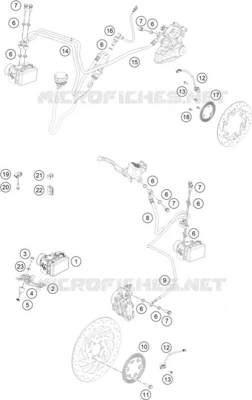 SYSTEME DE FREIN ABS KTM MOTO 250 2015 DUKE  250 DUKE BLACK ABS