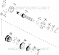 BOITE DE VITESSES   ARBRE PRIMAIRE pour KTM 200 DUKE ORANGE NON ABS de 2018