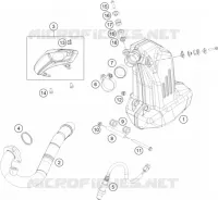 ECHAPPEMENT pour KTM 200 DUKE ORANGE NON ABS de 2018