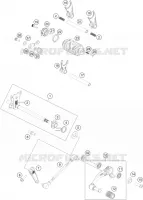 MECANISME DE SELECTION DE VITESSES pour KTM 200 DUKE ORANGE NON ABS de 2018