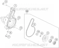 POMPE A EAU pour KTM 200 DUKE ORANGE NON ABS de 2018