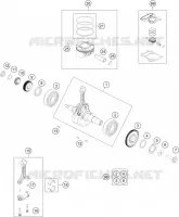 VILEBREQUIN / PISTON pour KTM 200 DUKE ORANGE NON ABS de 2018