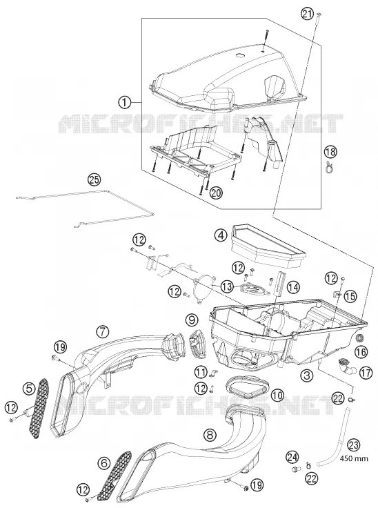 FILTRE A AIR KTM MOTO 1190 2013 RC8  1190 RC8 R WHITE