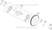 ARBRE D'EQUILIBRAGE pour KTM 200 DUKE WHITE NON ABS de 2018