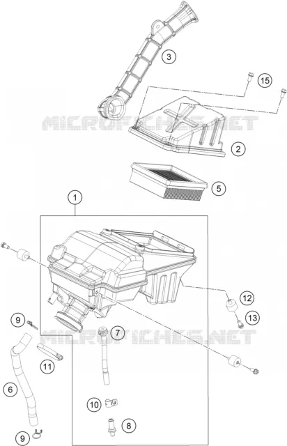 FILTRE A AIR KTM MOTO 200 2018 DUKE  200 DUKE BLACK NON ABS