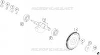 ARBRE D'EQUILIBRAGE pour KTM 200 DUKE WHITE NON ABS de 2015