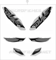 AUTOCOLLANTS pour KTM 200 DUKE WHITE NON ABS de 2015