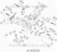 CADRE pour KTM 200 DUKE WHITE NON ABS de 2015