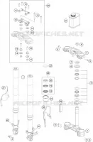 FOURCHE / T DE FOURCHE pour KTM 200 DUKE WHITE NON ABS de 2015