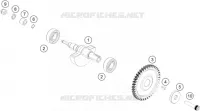 ARBRE D'EQUILIBRAGE pour KTM 200 DUKE ORANGE NON ABS de 2015