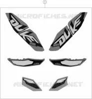 AUTOCOLLANTS pour KTM 200 DUKE ORANGE NON ABS de 2015