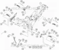 CADRE pour KTM 200 DUKE ORANGE NON ABS de 2015