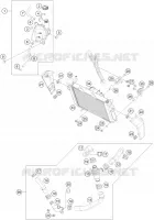 CIRCUIT DE REFROIDISSEMENT pour KTM 200 DUKE ORANGE NON ABS de 2015